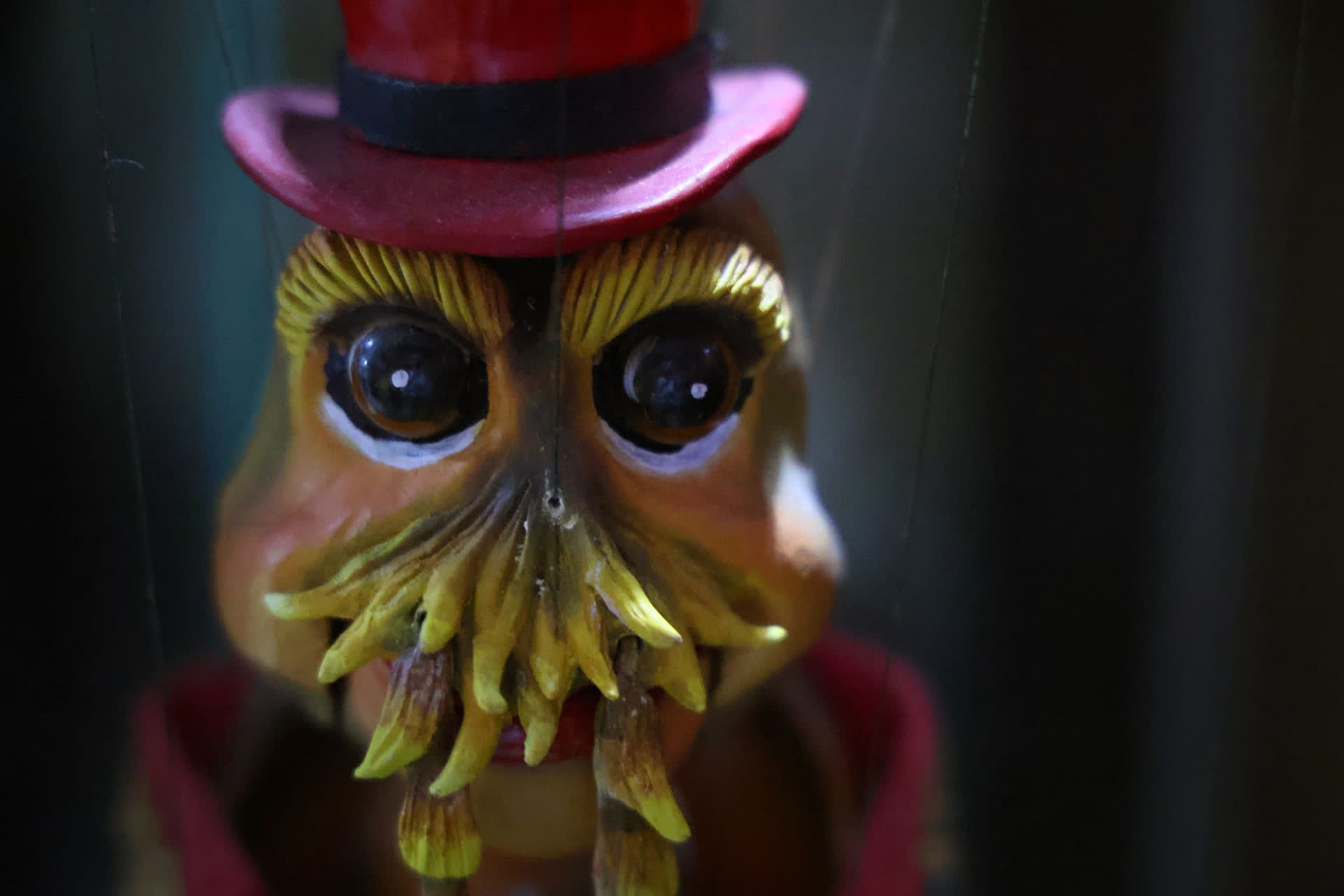 A string puppet of an insect.